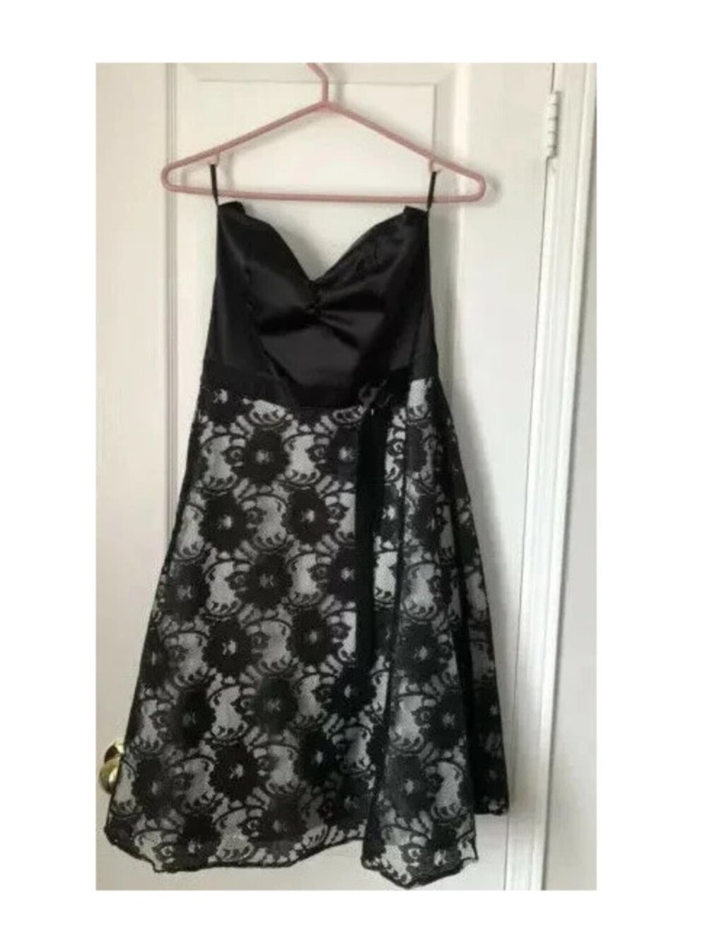 ANNE-X Women's Black Lace Dress Size XS Strapless Party Occasion